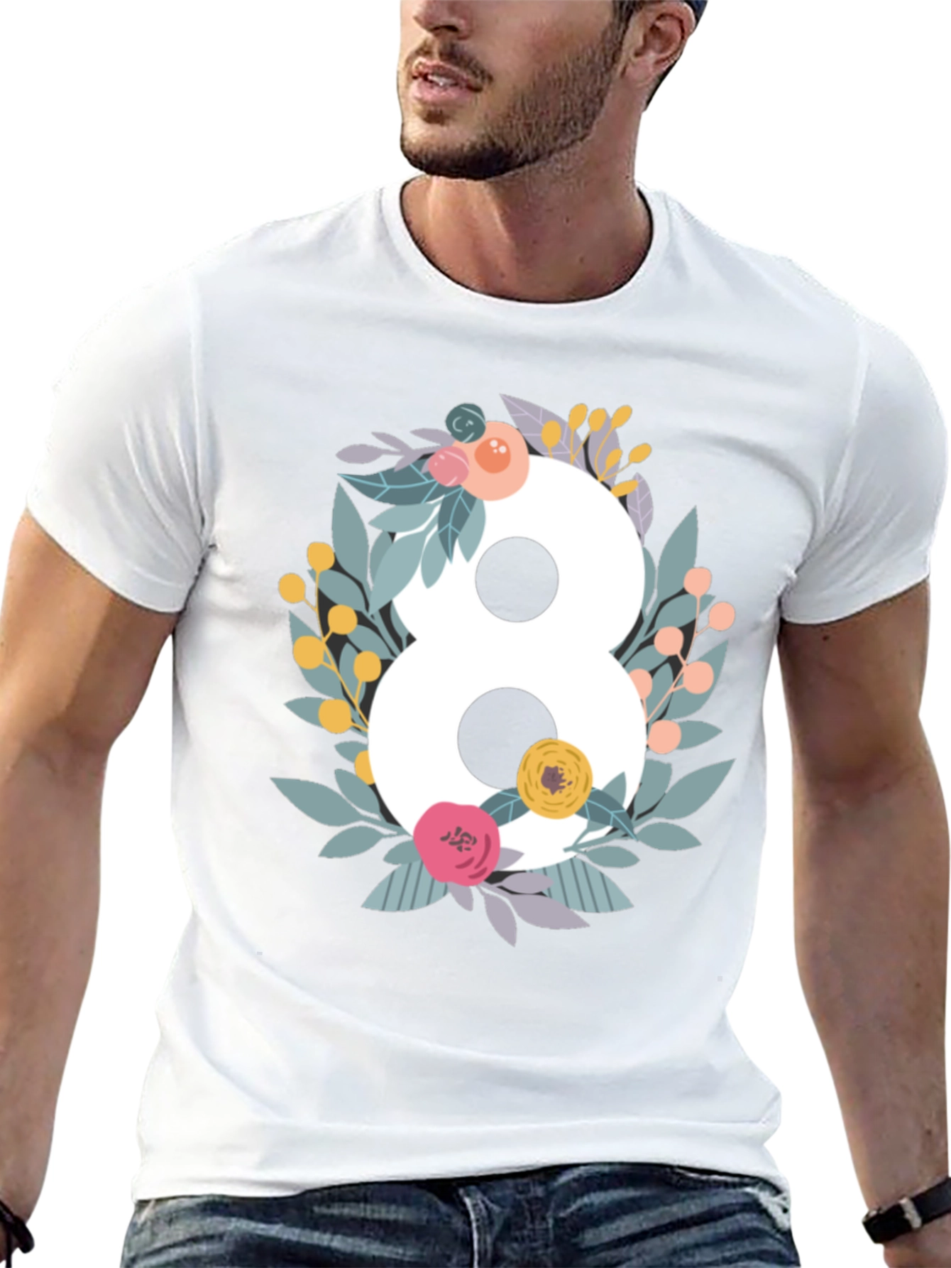Floral Number 8 Graphic Tee - Womens Day