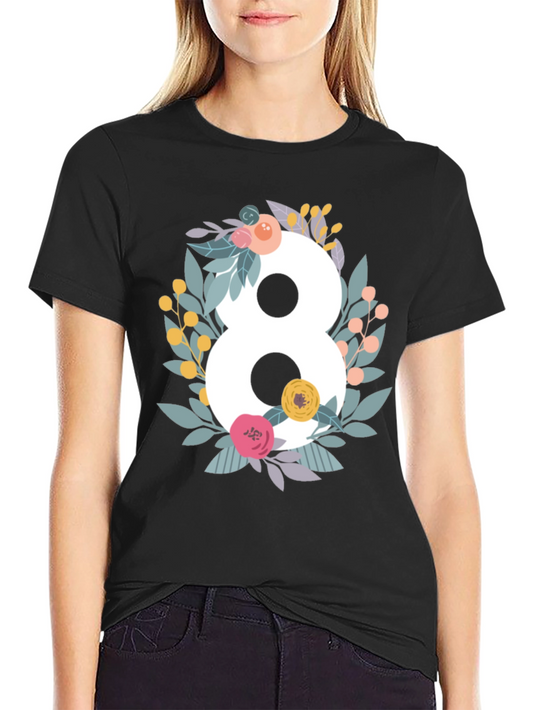 Floral Number 8 Graphic Tee - Womens Day