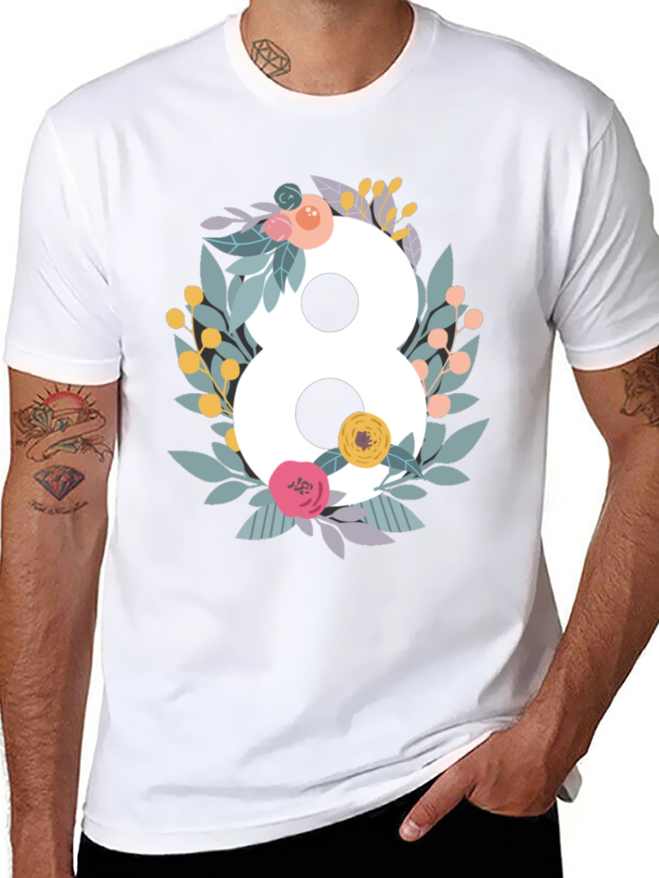Floral Number 8 Graphic Tee - Womens Day