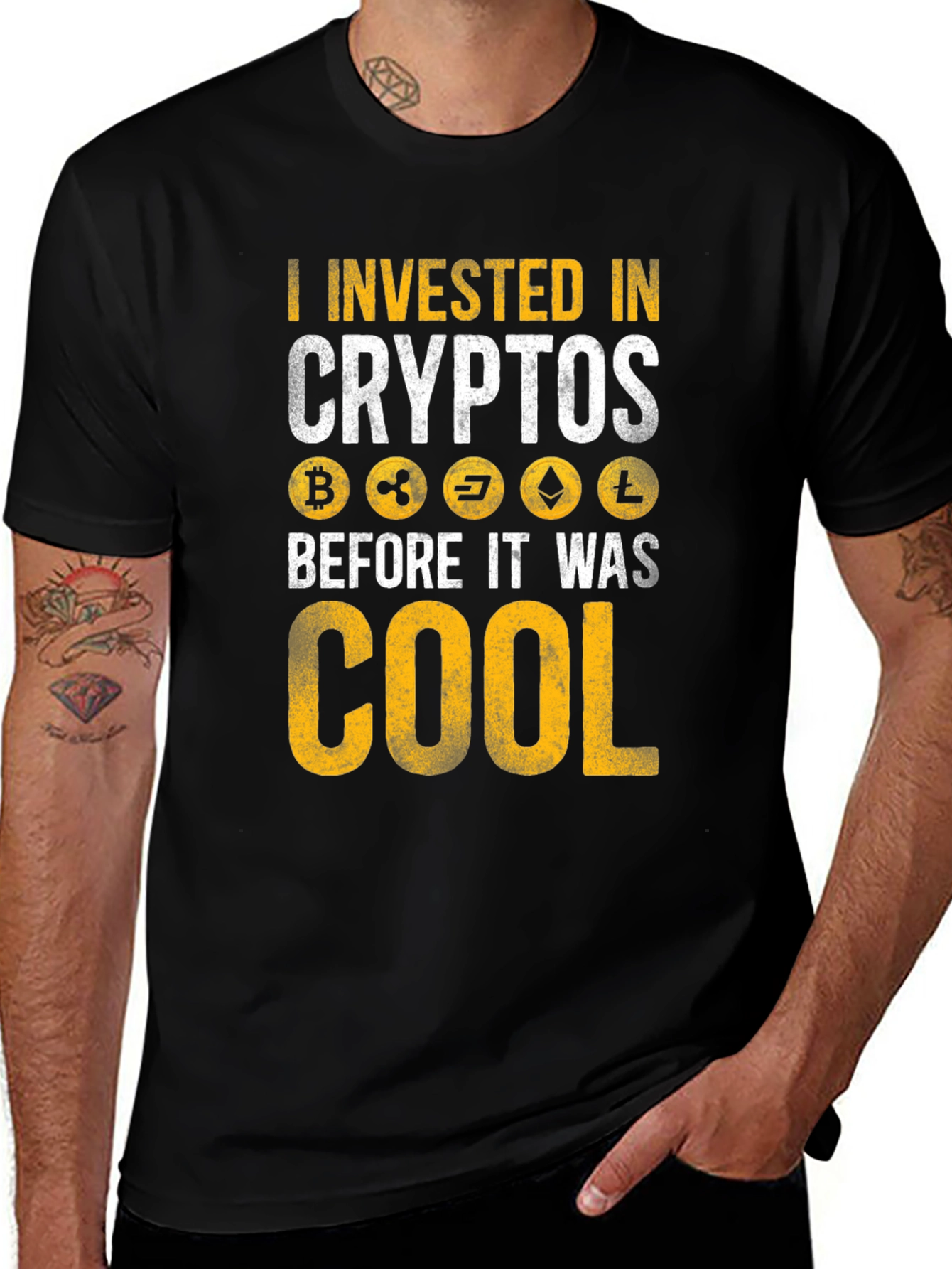 I Invested In Crypto T-Shirt - Black