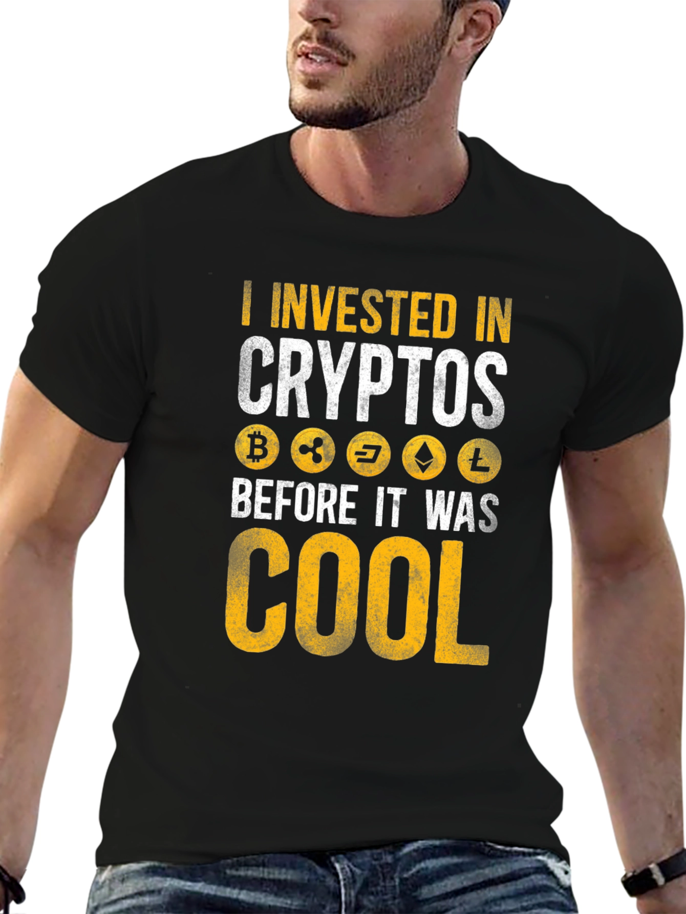 I Invested In Crypto T-Shirt - Black