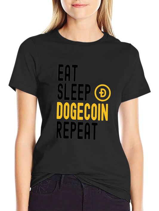 Eat Sleep Dogecoin Repeat T-Shirt - Crypto Fan Apparel