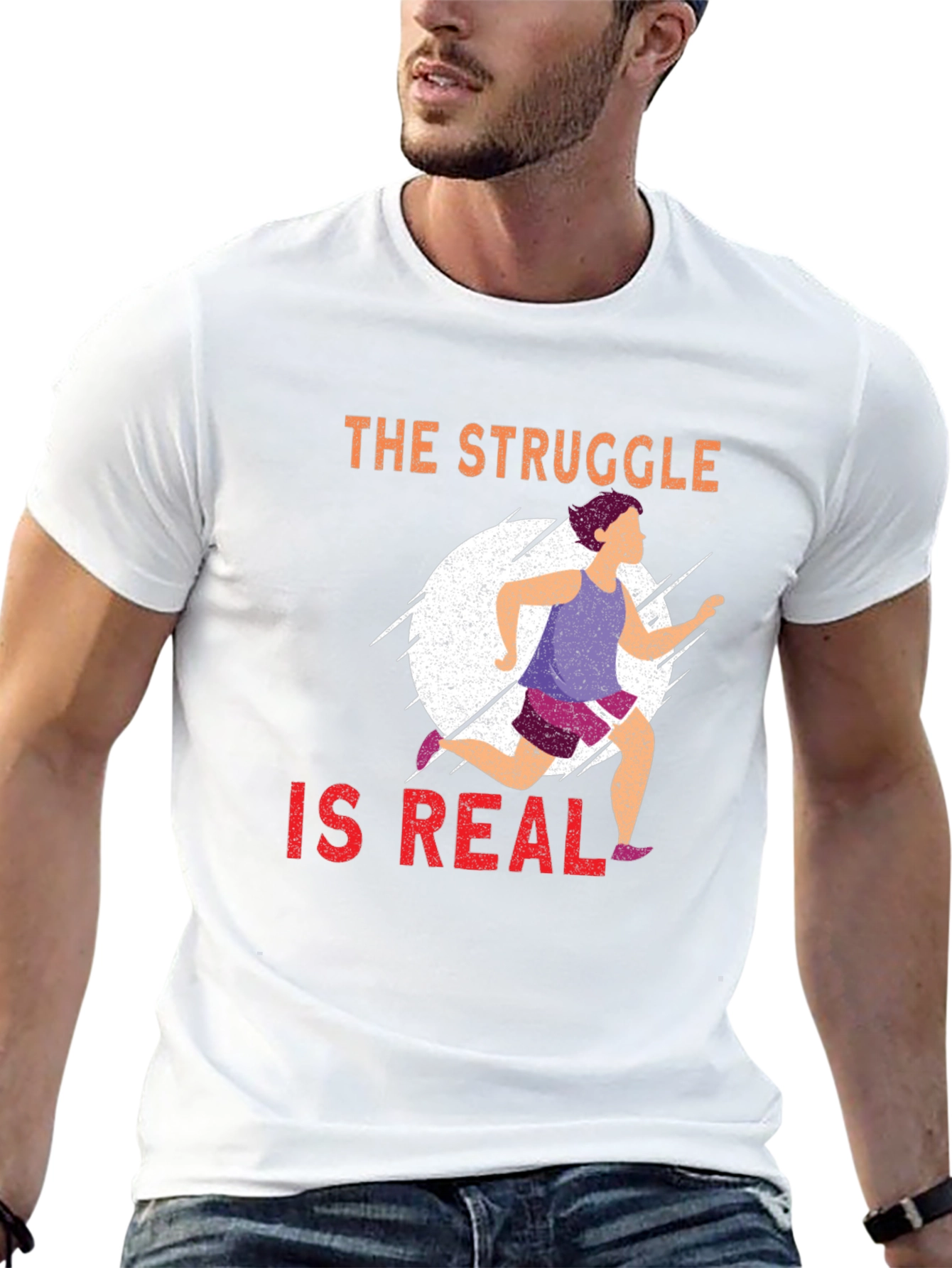 The Struggle Is Real Running T-Shirt