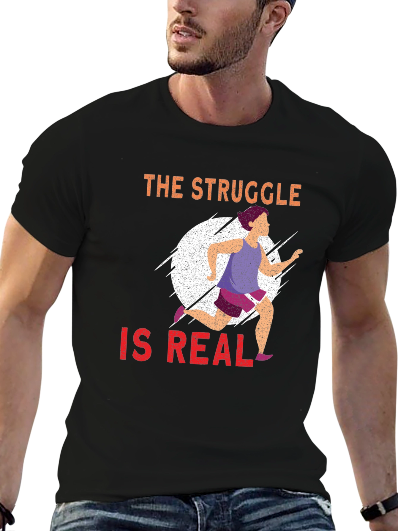 The Struggle Is Real Running T-Shirt