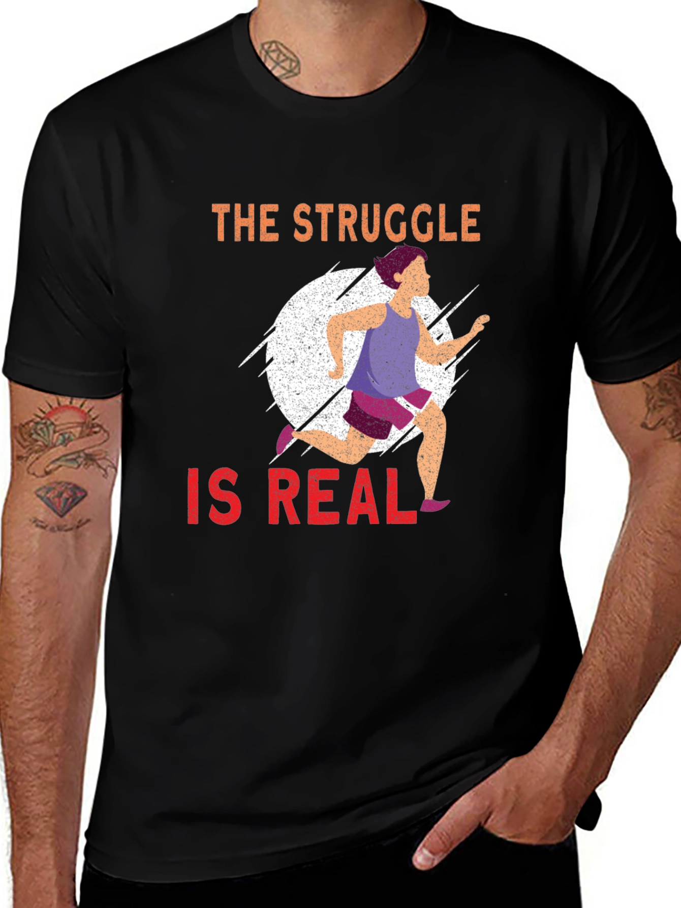 The Struggle Is Real Running T-Shirt