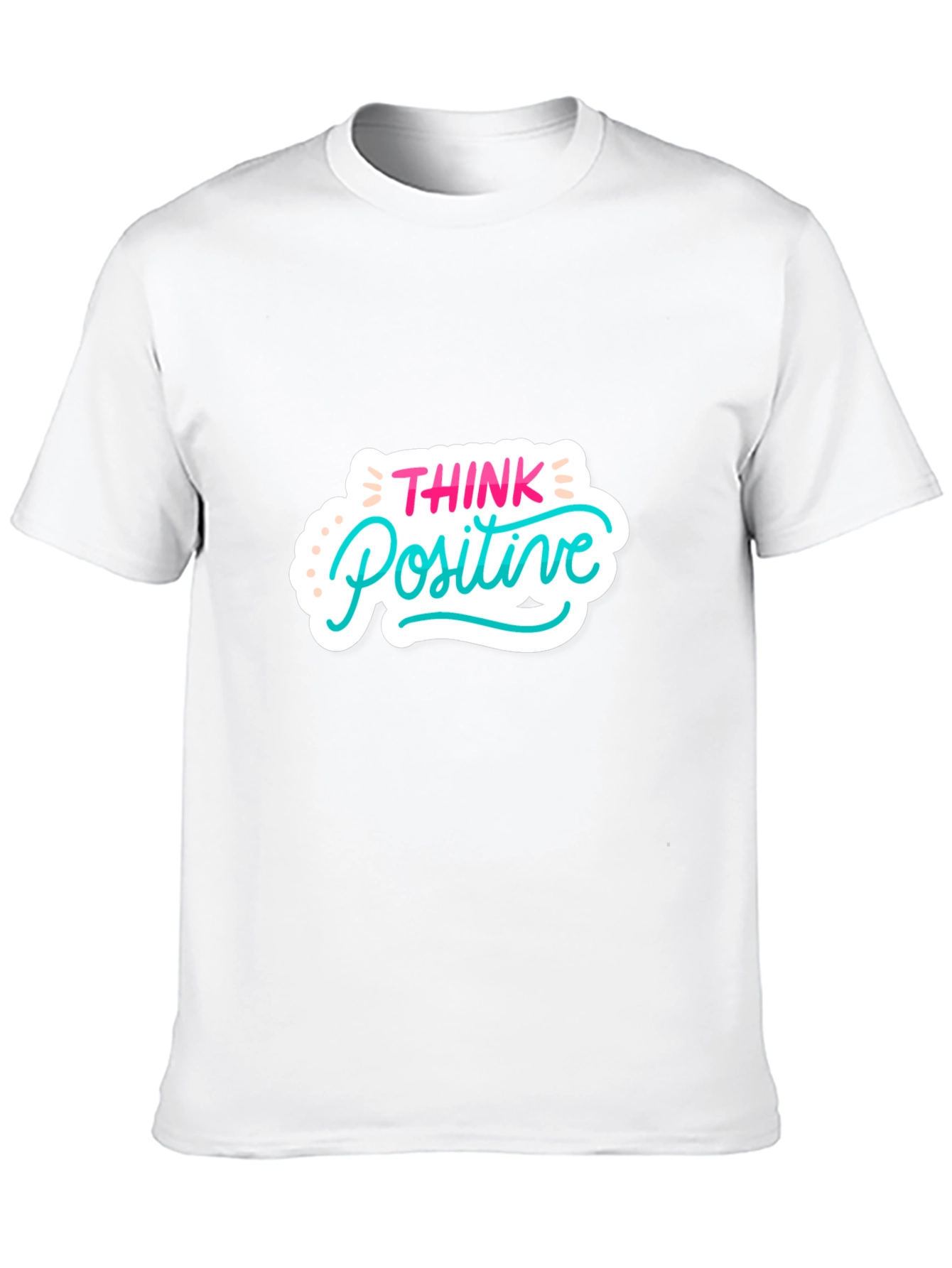 Think Positive Graphic T-Shirt - Casual Black Tee