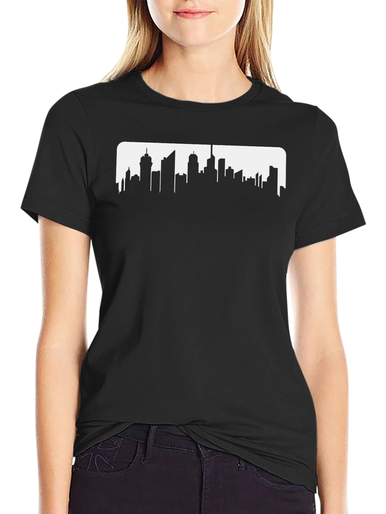 Cityscape Silhouette Graphic T-Shirt - Urban Style Tee