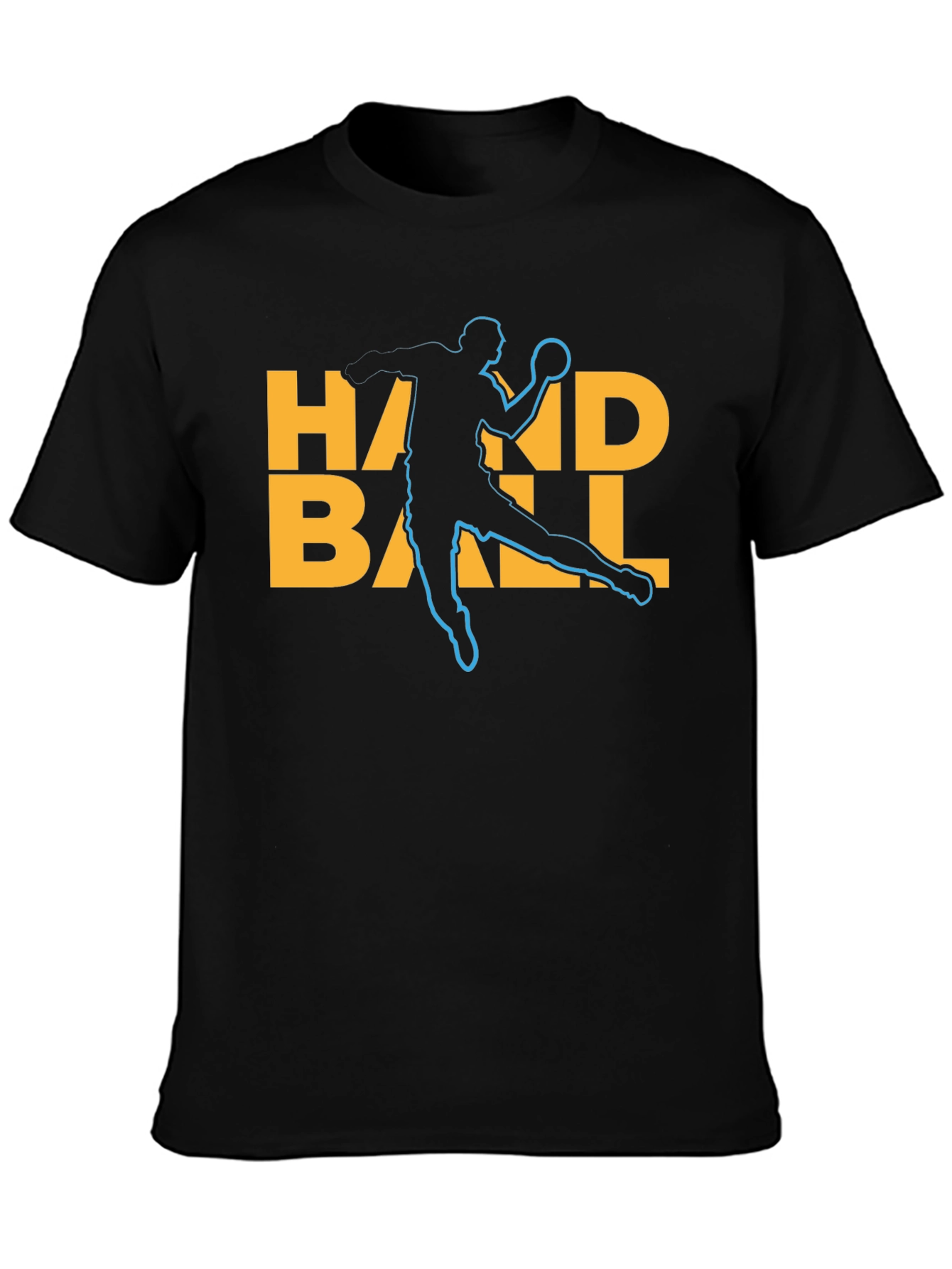Handball Player Graphic T-Shirt - Black