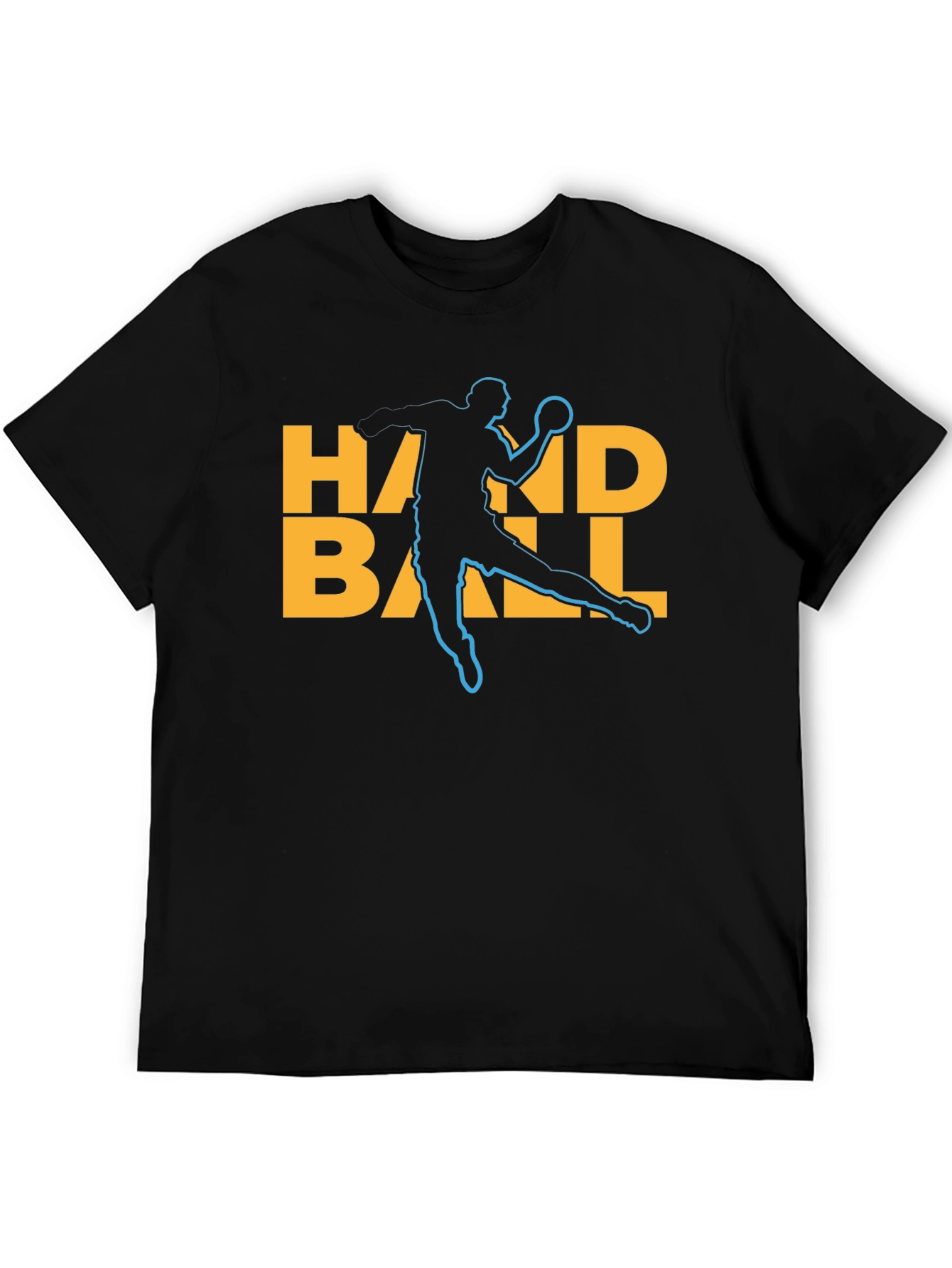 Handball Player Graphic T-Shirt - Black