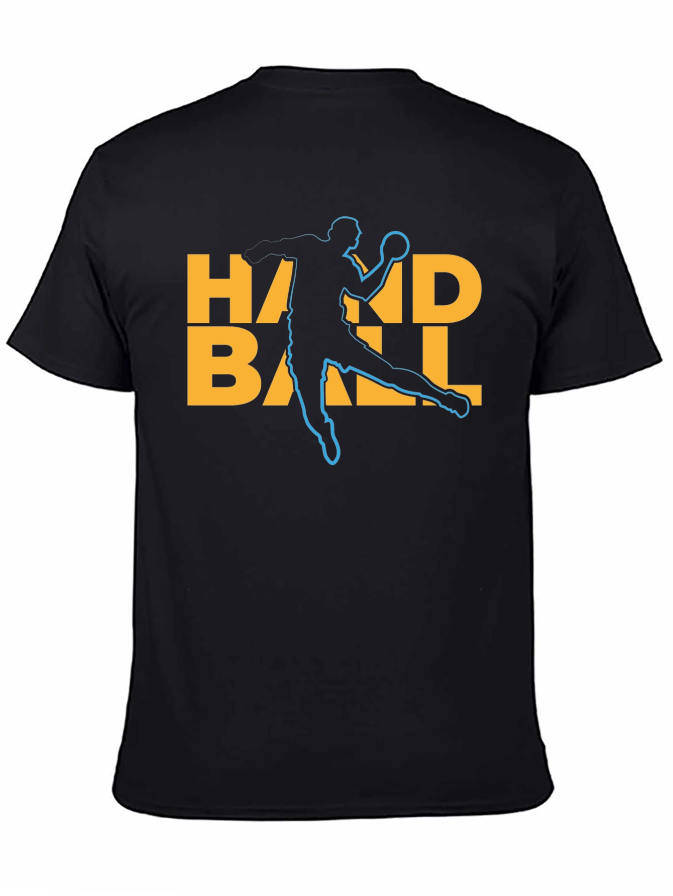 Handball Player Graphic T-Shirt - Black