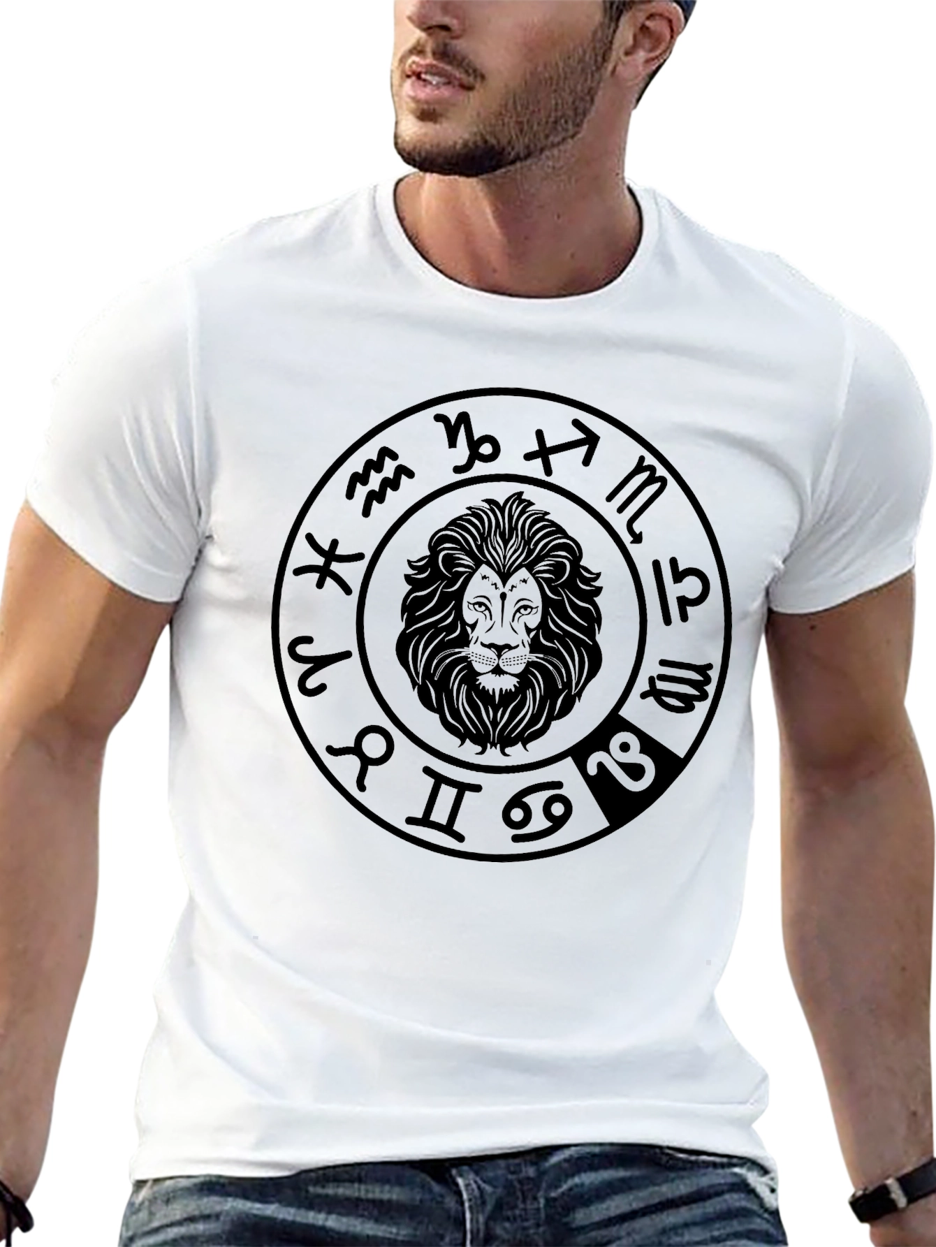 Zodiac Lion Graphic Tee - Astrology Shirt