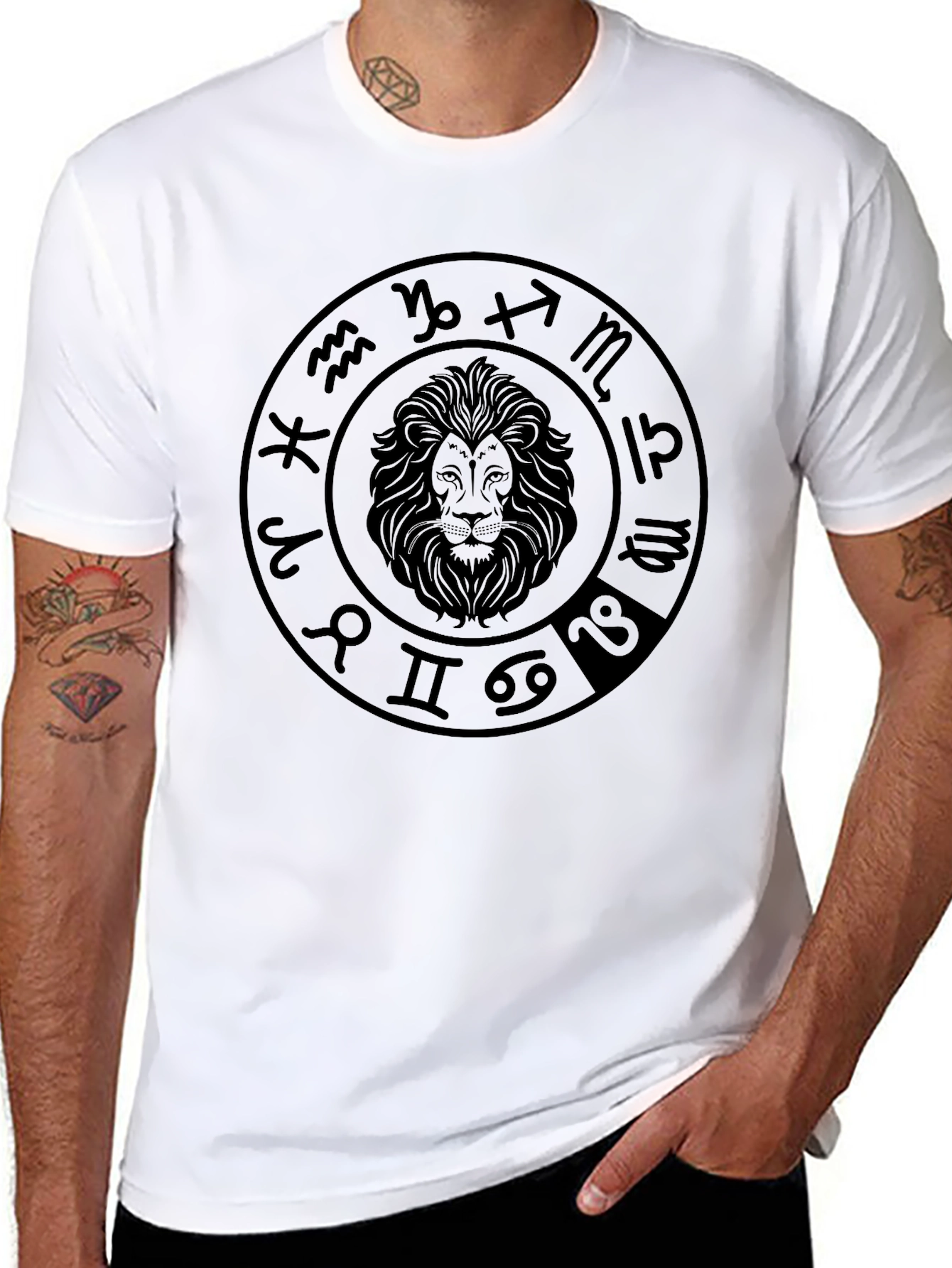 Zodiac Lion Graphic Tee - Astrology Shirt