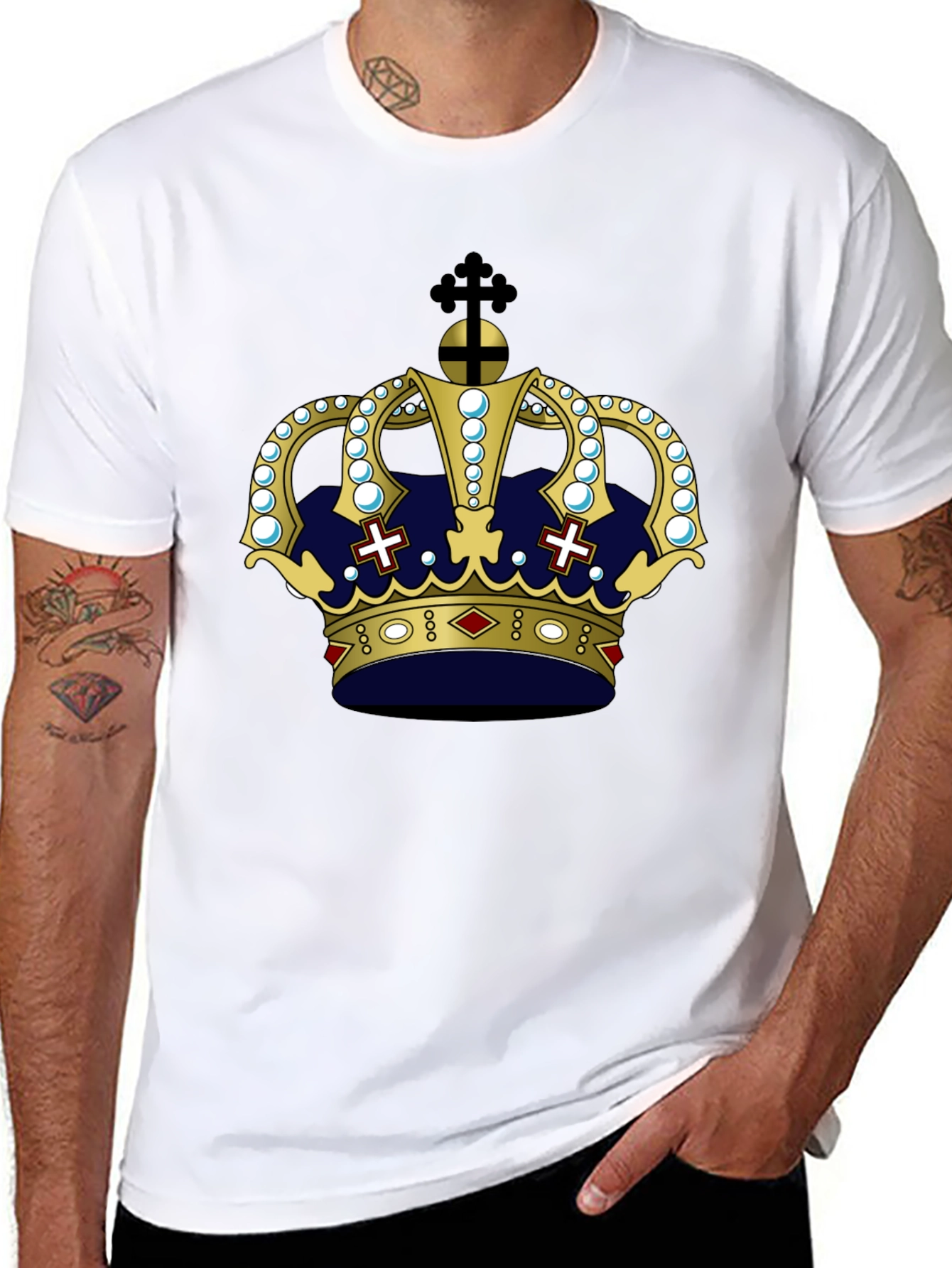 Crown Graphic T-Shirt - Royal Design