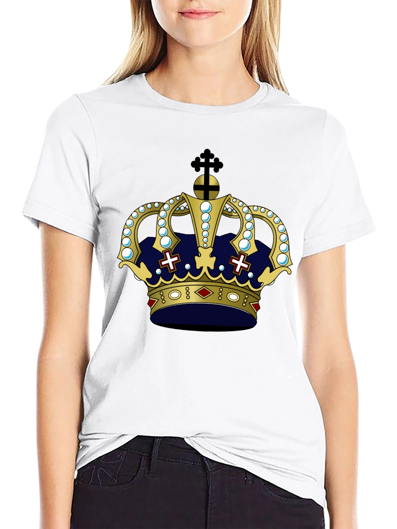 Crown Graphic T-Shirt - Royal Design