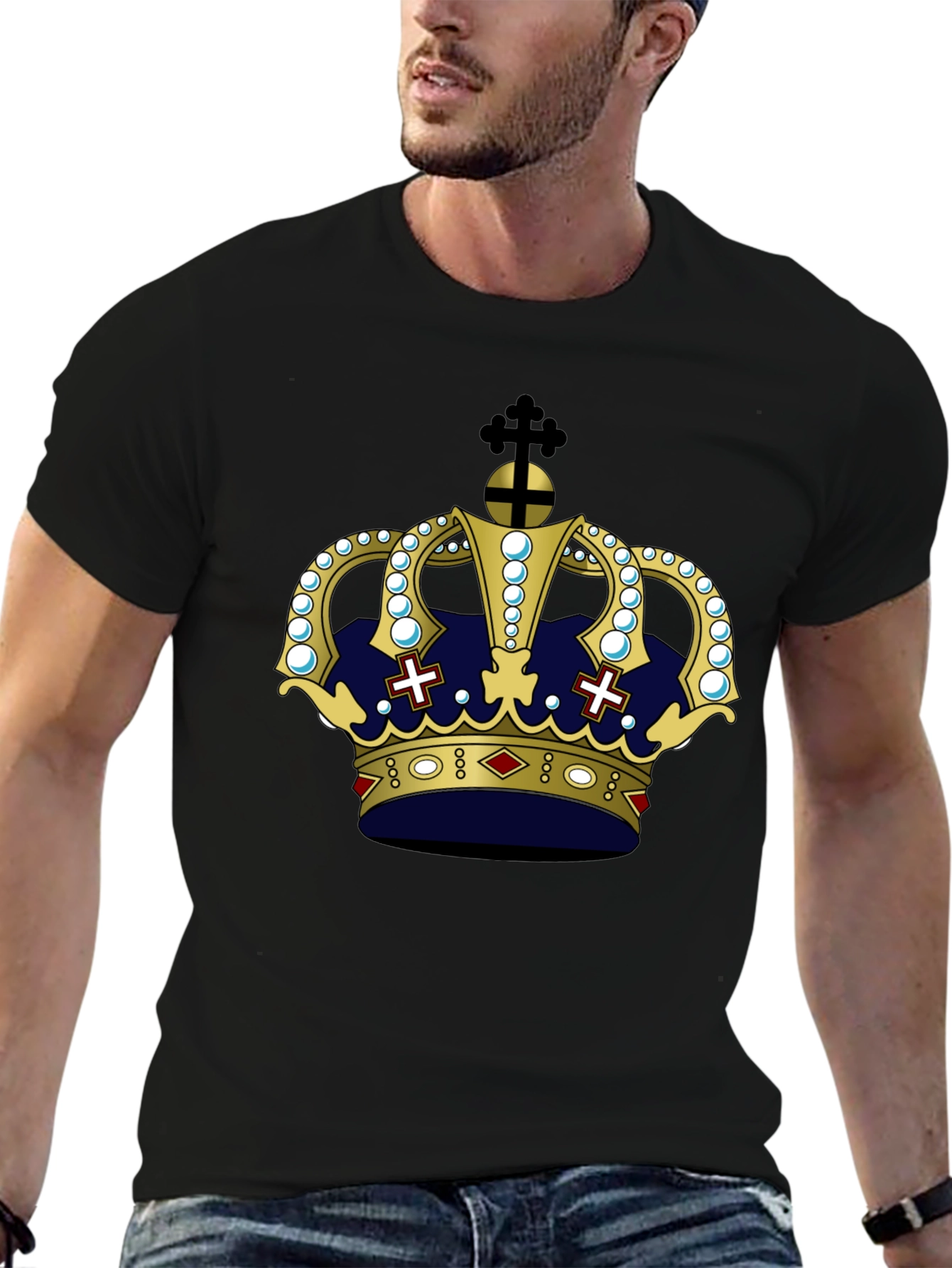 Crown Graphic T-Shirt - Royal Design
