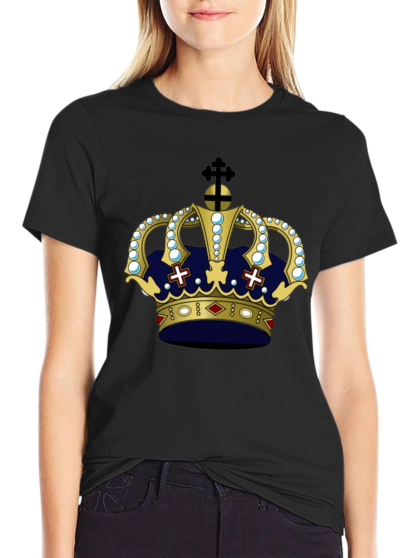 Crown Graphic T-Shirt - Royal Design