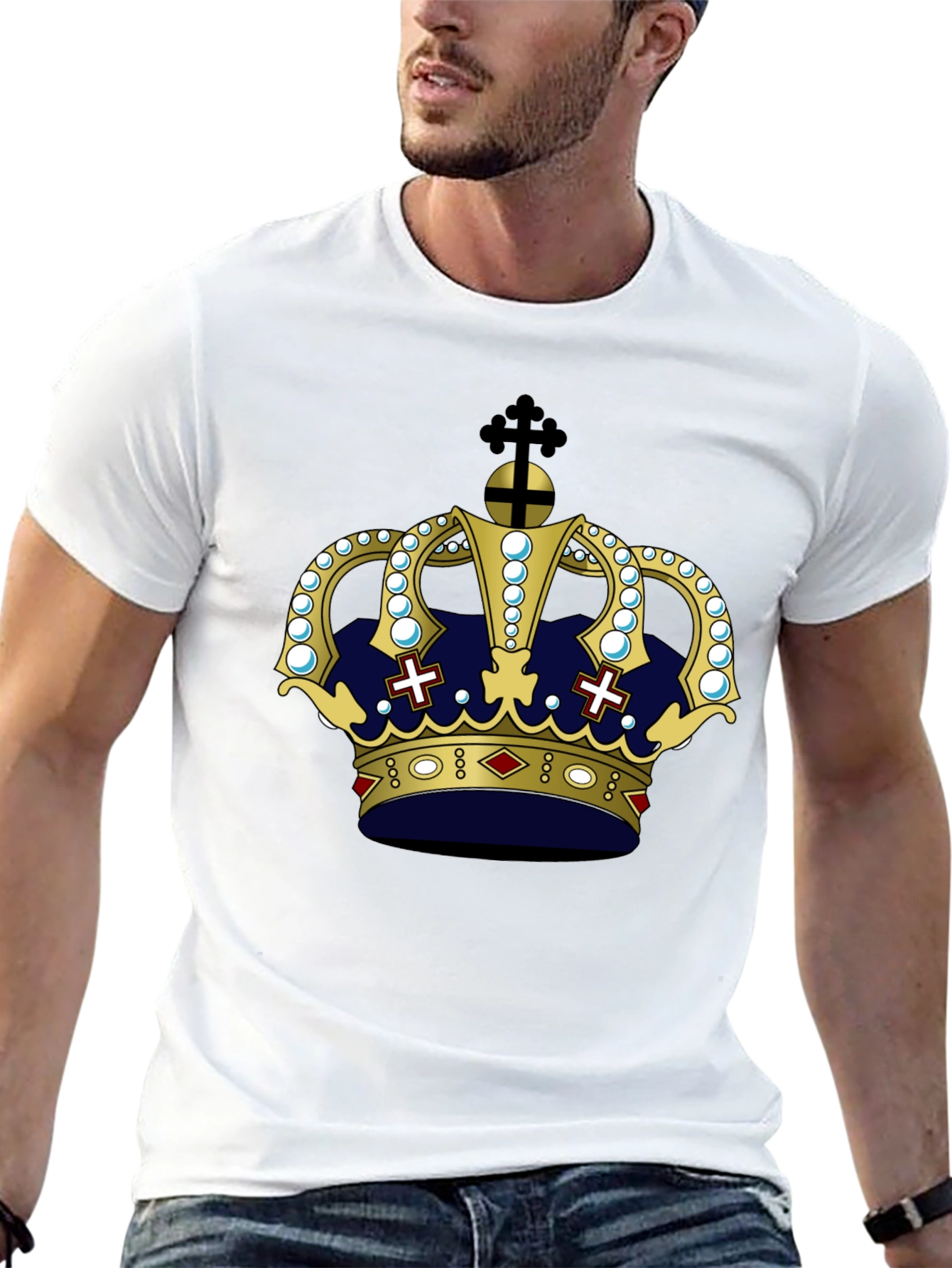 Crown Graphic T-Shirt - Royal Design