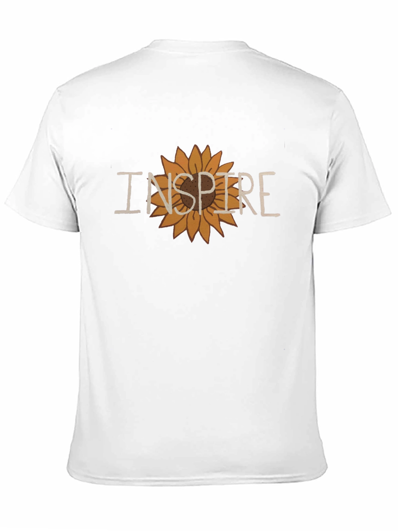 Inspire Sunflower Graphic Tee - Stylish Black T-Shirt