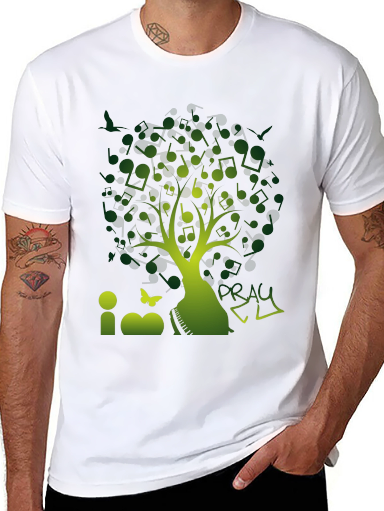 Music Tree Black T-Shirt - Nature Inspired Graphic Tee