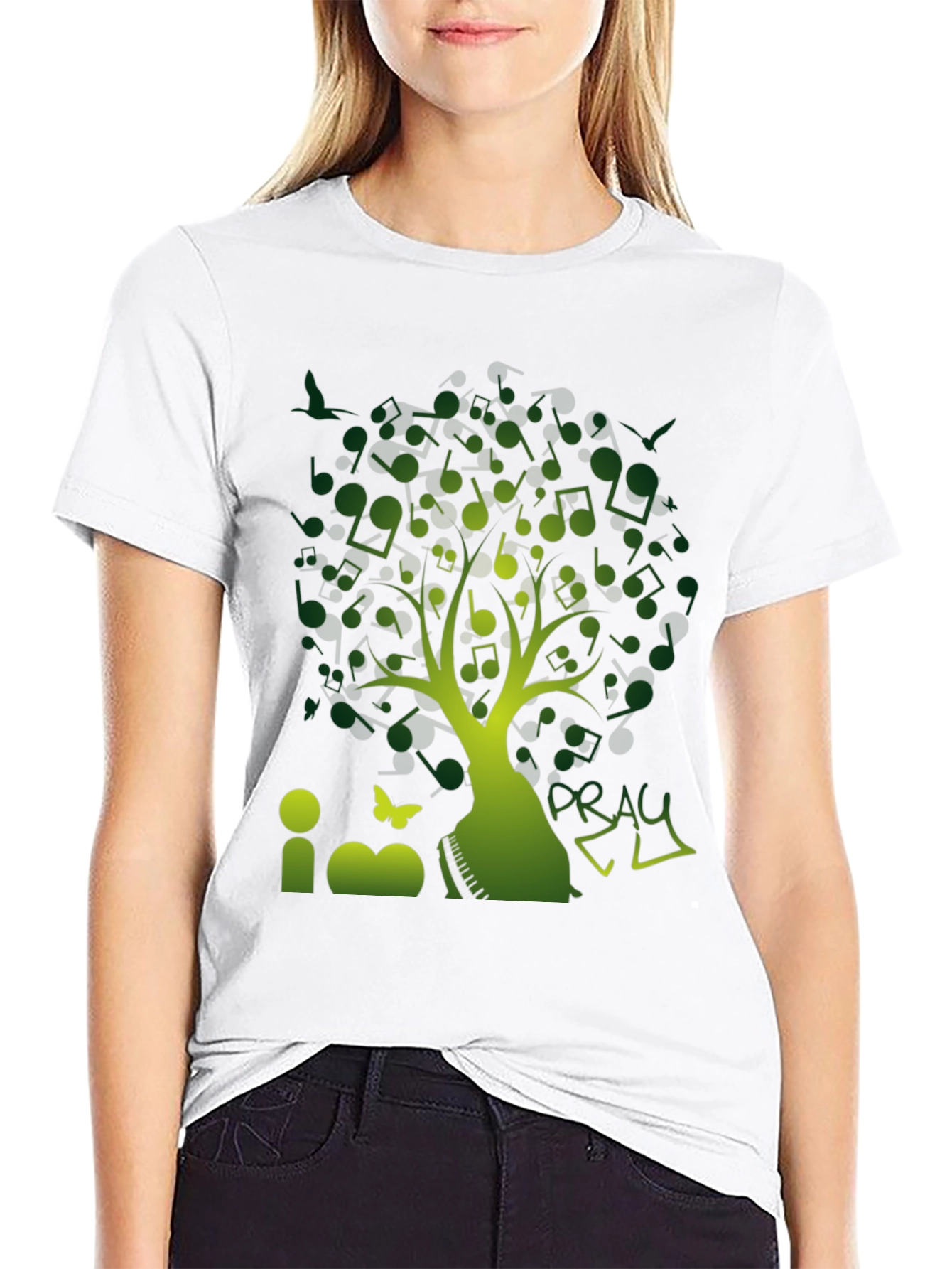 Music Tree Black T-Shirt - Nature Inspired Graphic Tee
