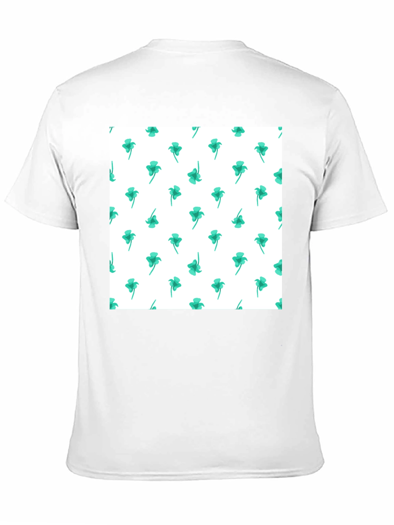 Clover Print Black Tee - Lucky Style