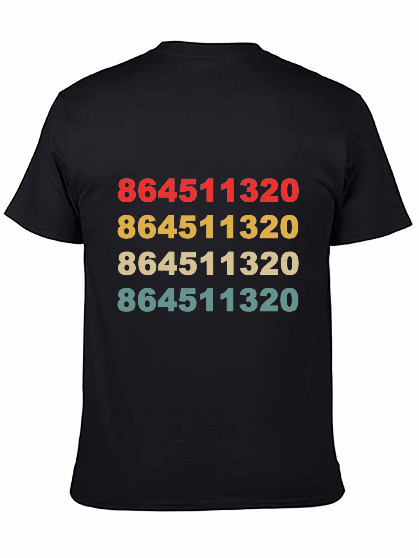 Retro 864511320 Print Black T-Shirt