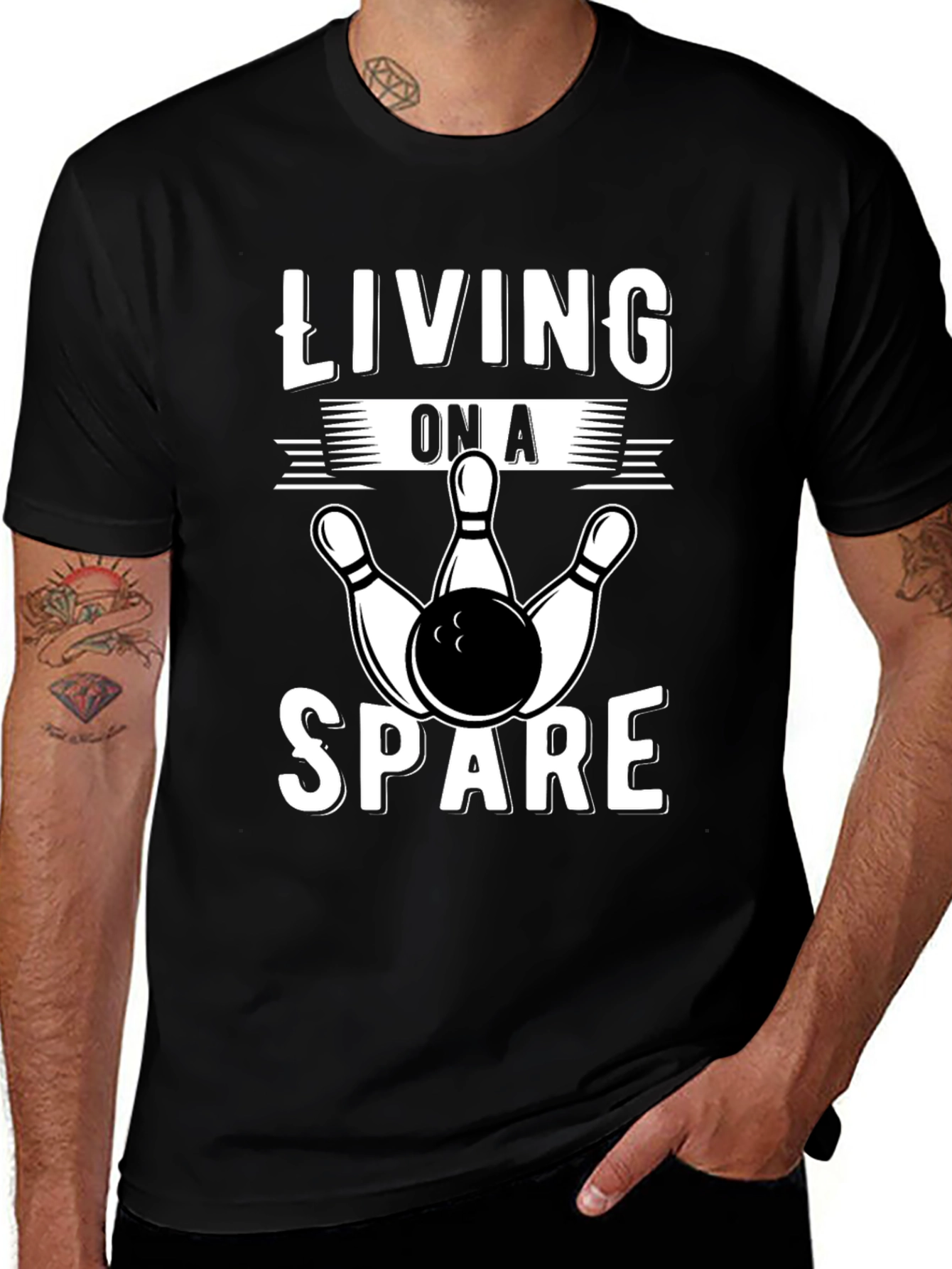 Living On A Spare Bowling T-Shirt