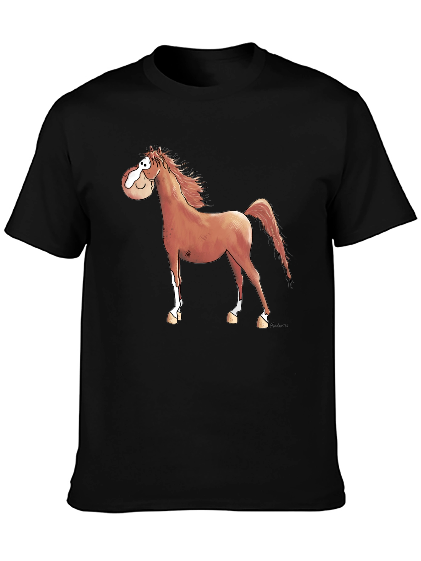Cartoon Horse Graphic T-Shirt