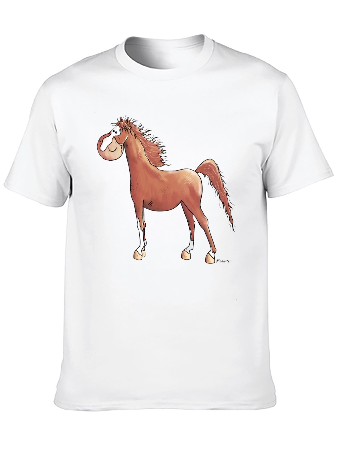 Cartoon Horse Graphic T-Shirt