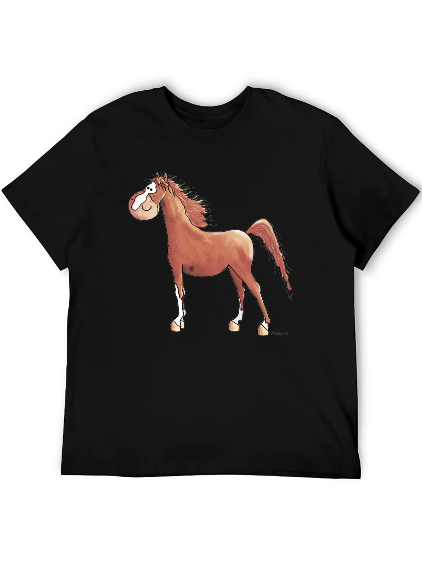Cartoon Horse Graphic T-Shirt