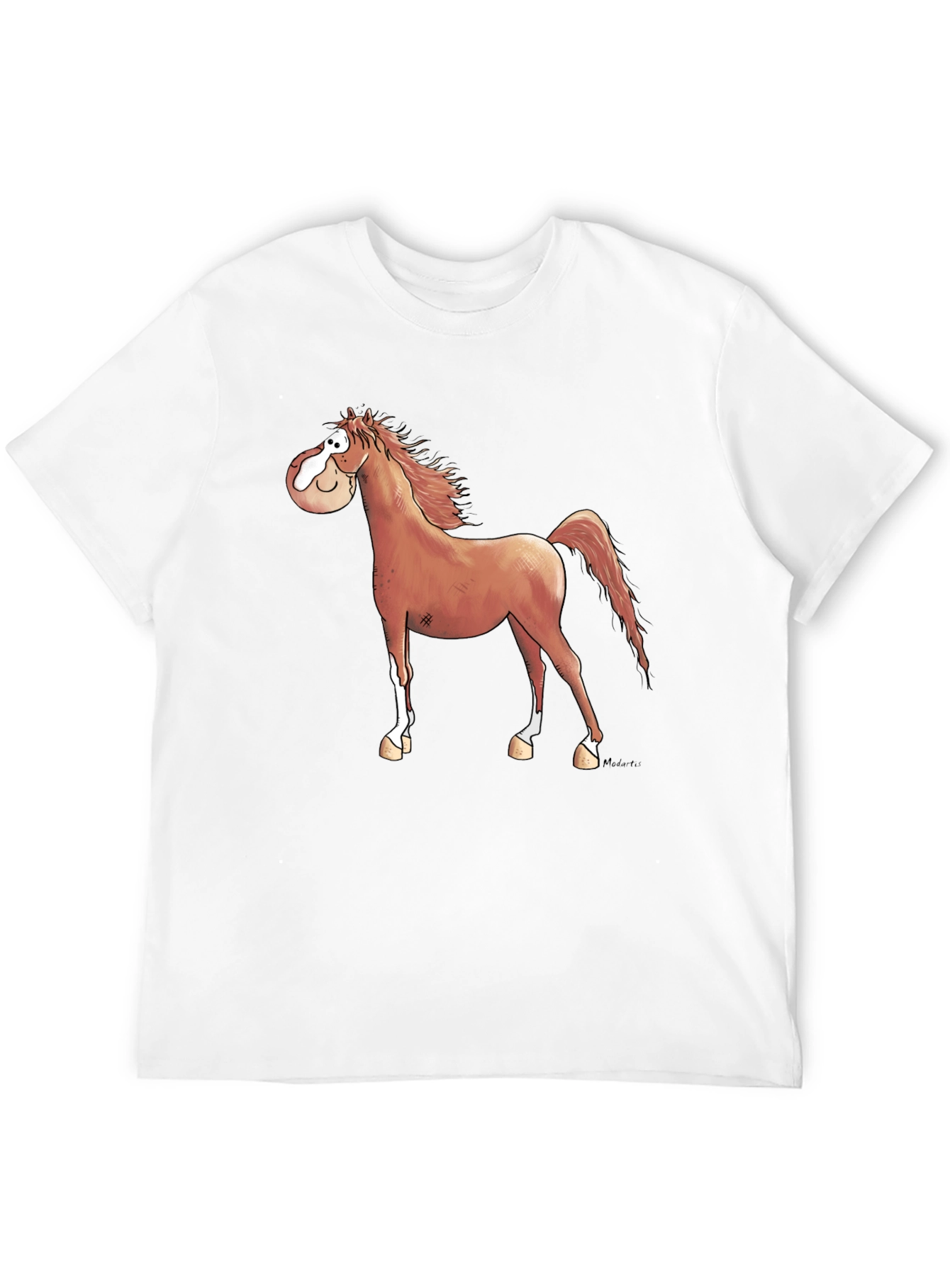 Cartoon Horse Graphic T-Shirt