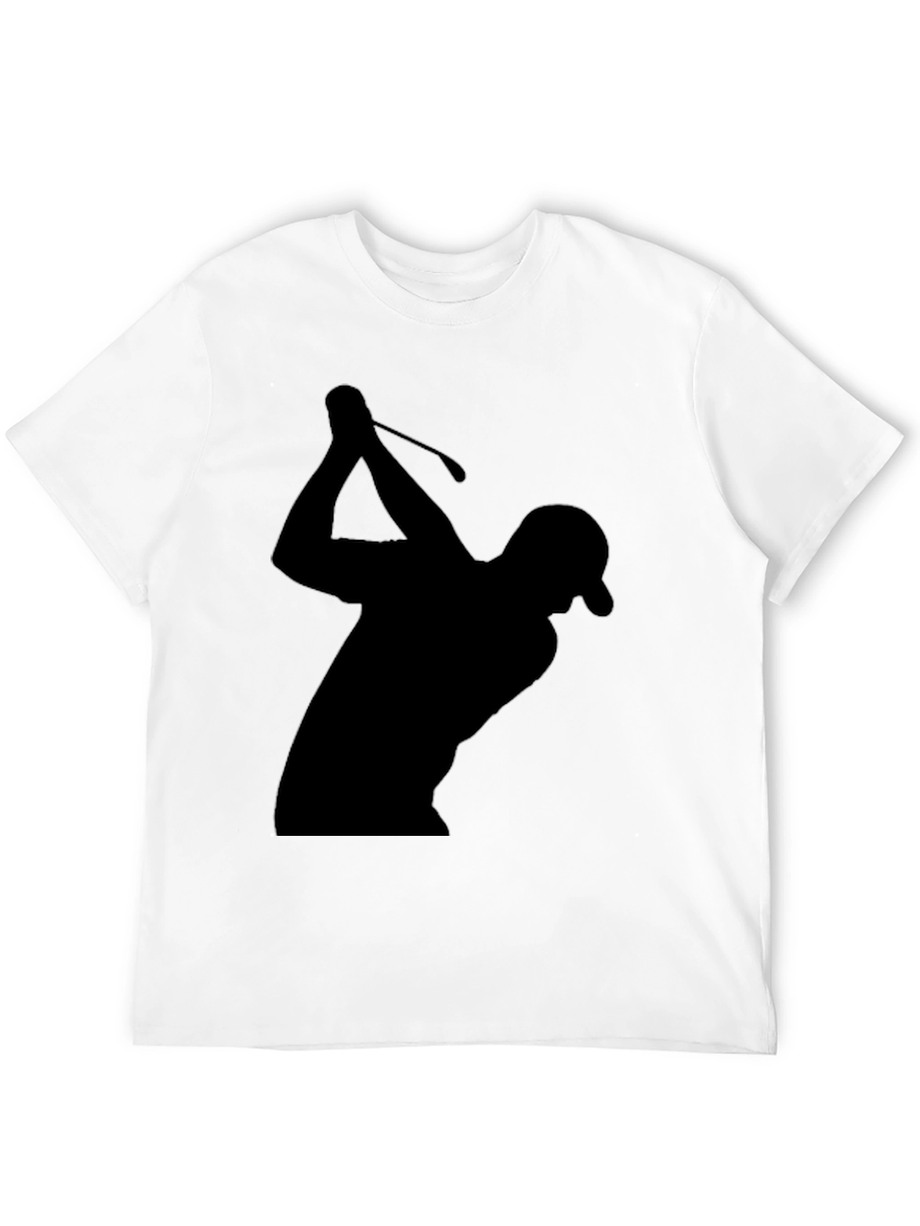 Black Golfer Silhouette Graphic Tee