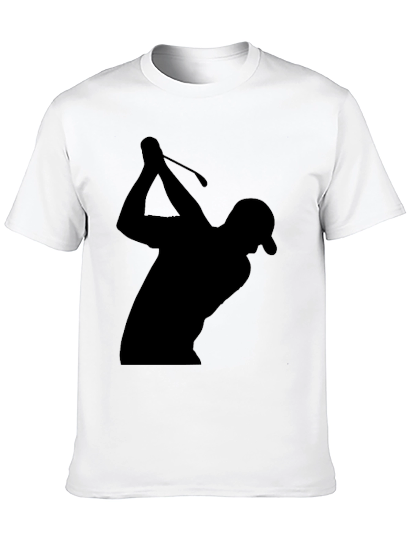 Black Golfer Silhouette Graphic Tee
