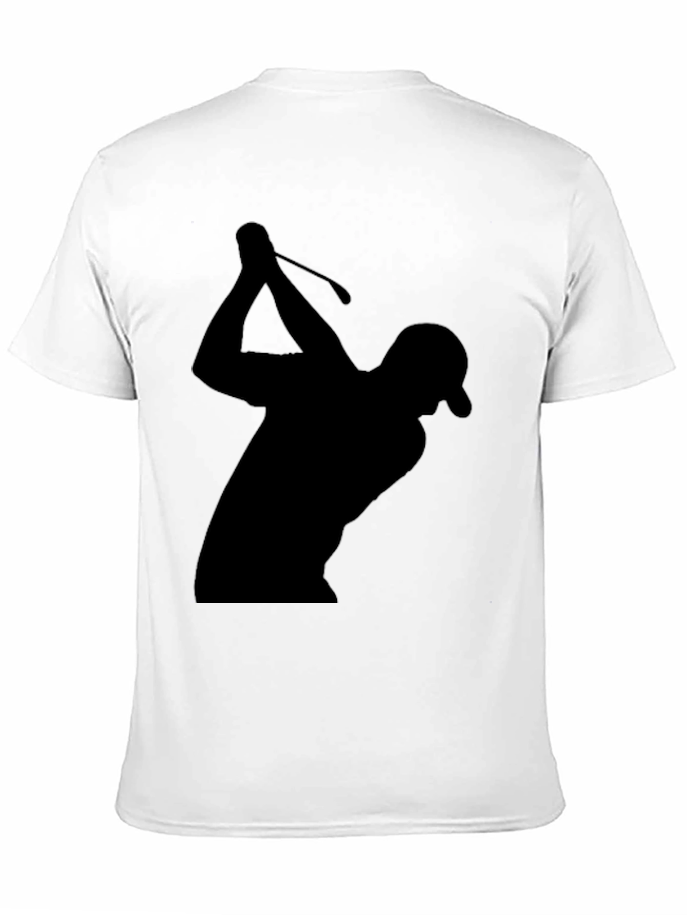 Black Golfer Silhouette Graphic Tee