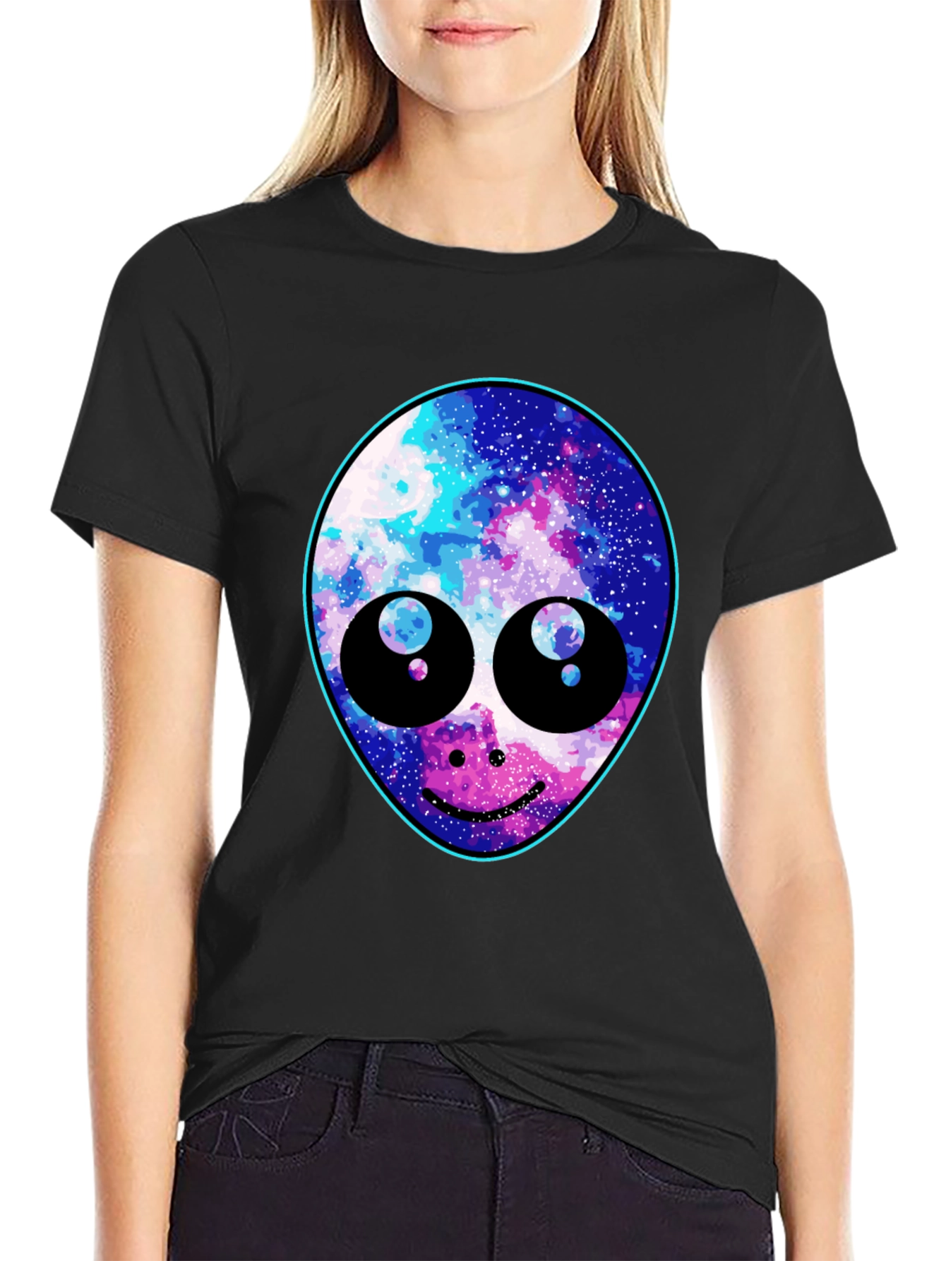 Galaxy Alien Graphic Tee - Unique Trendy Design