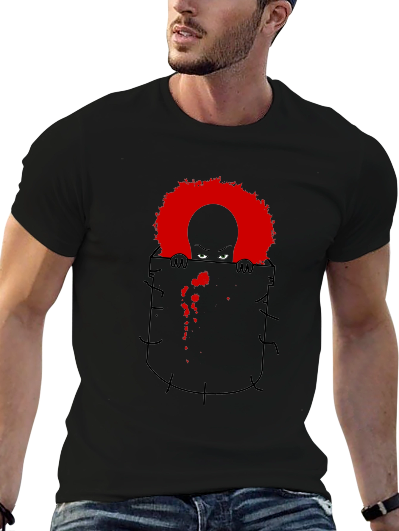 Pennywise Pocket T-Shirt Horror Graphic Tee