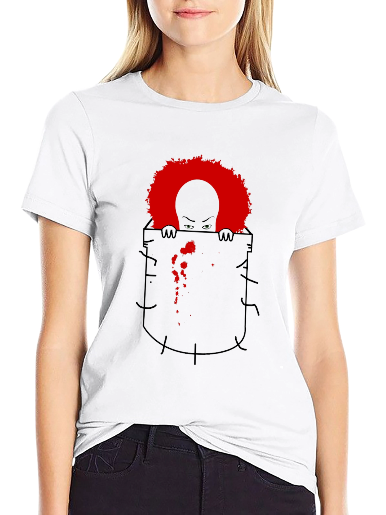 Pennywise Pocket T-Shirt Horror Graphic Tee