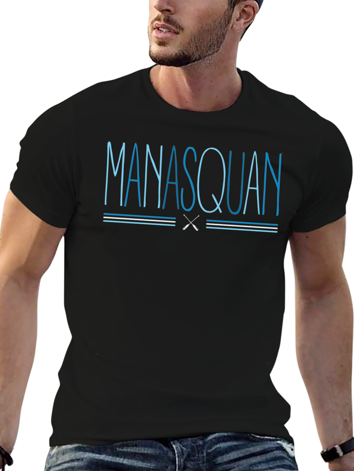Manasquan Graphic Tee - Black Short Sleeve Shirt