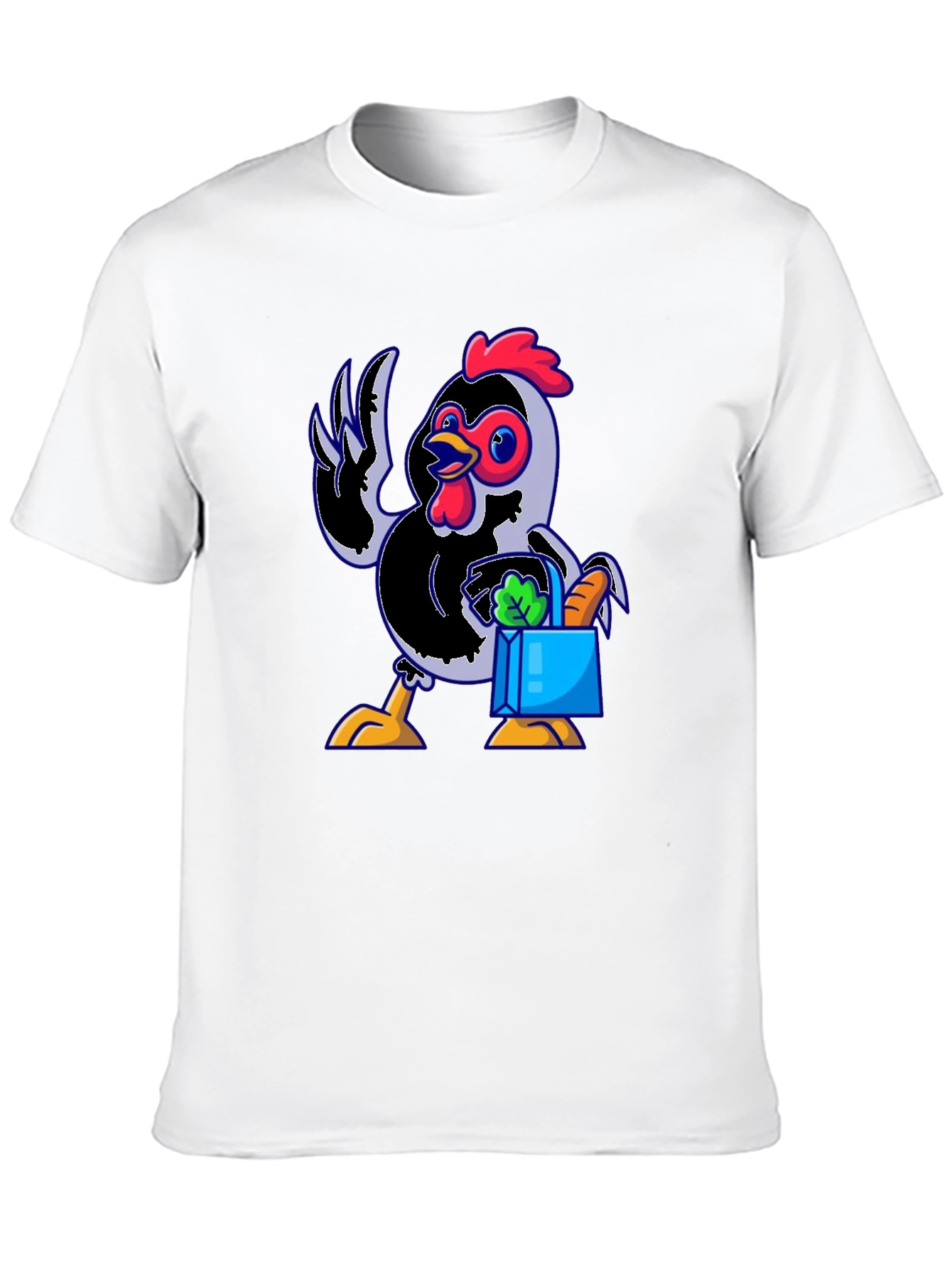 Funny Chicken Shopping Cartoon T-Shirt