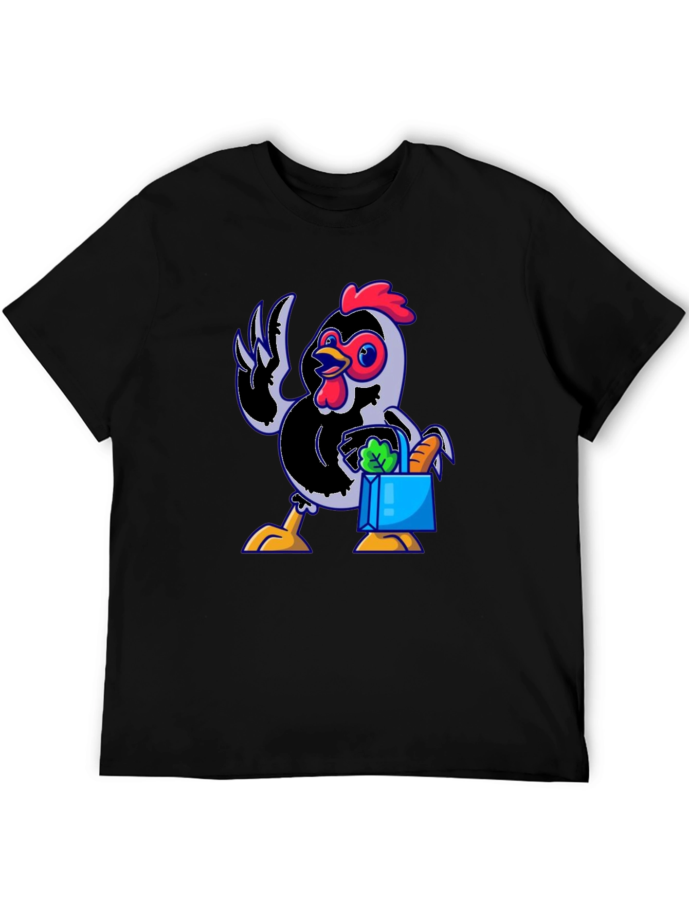 Funny Chicken Shopping Cartoon T-Shirt