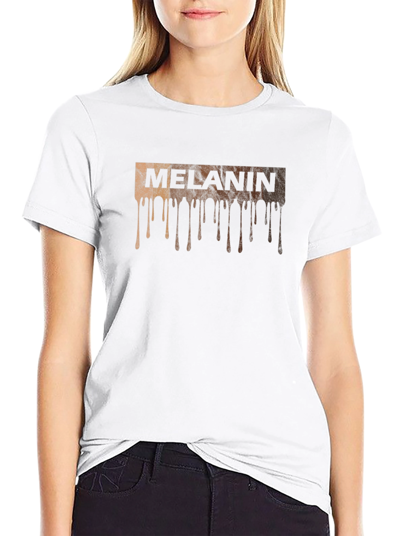 Melanin Drip Graphic Tee - Black