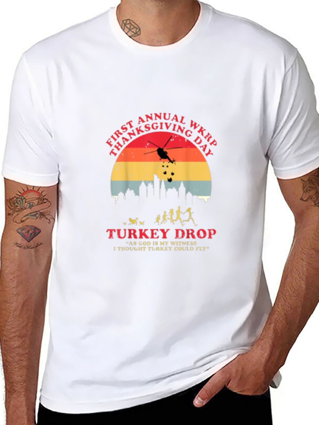 WKRP Thanksgiving Turkey Drop T-Shirt