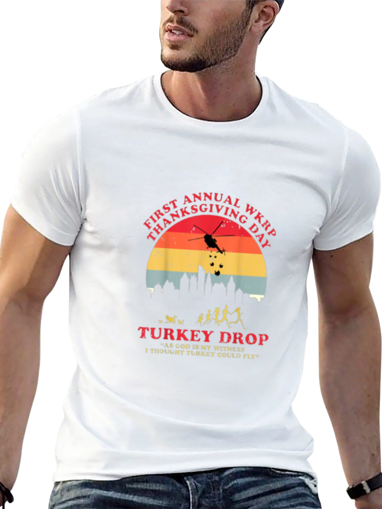 WKRP Thanksgiving Turkey Drop T-Shirt
