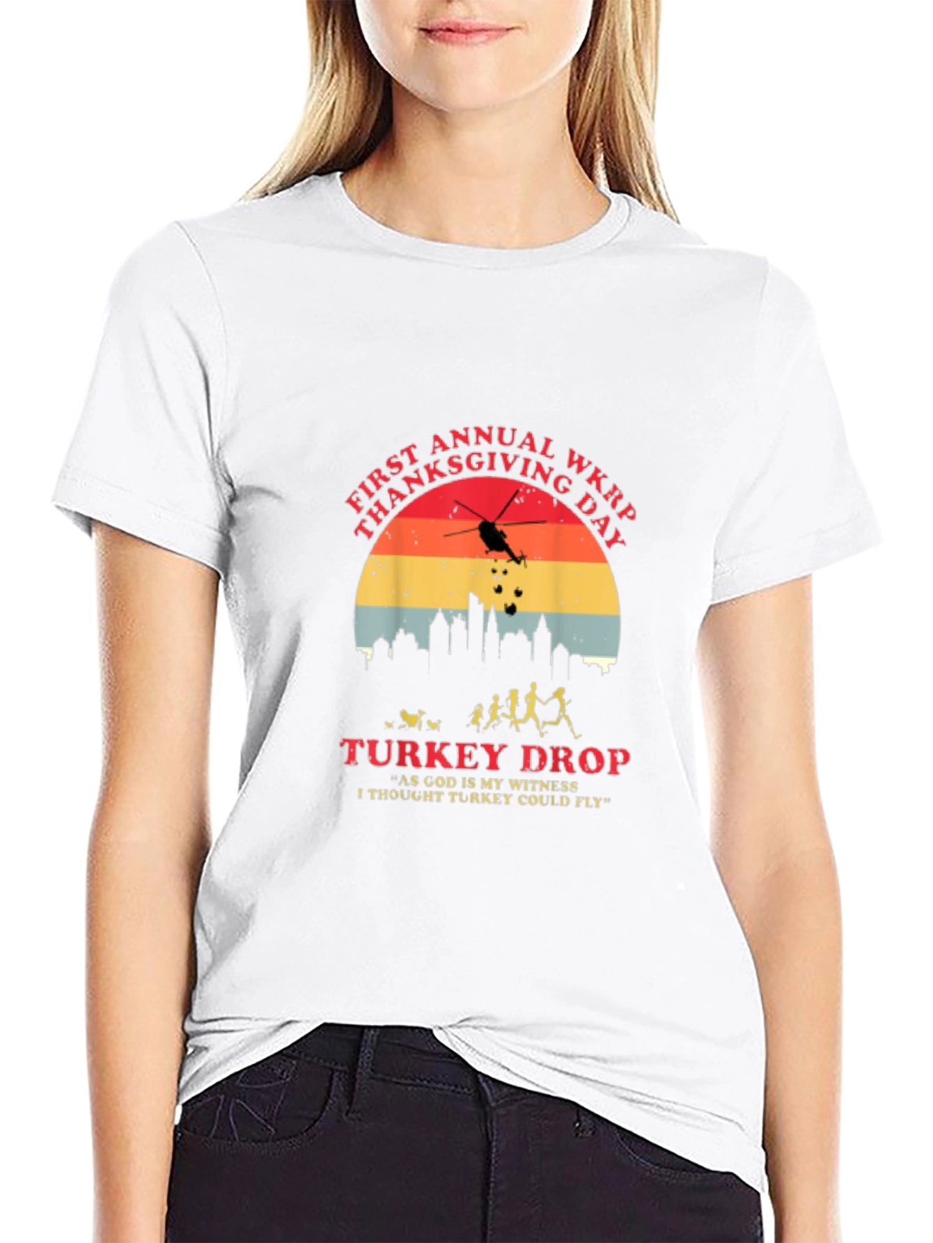 WKRP Thanksgiving Turkey Drop T-Shirt