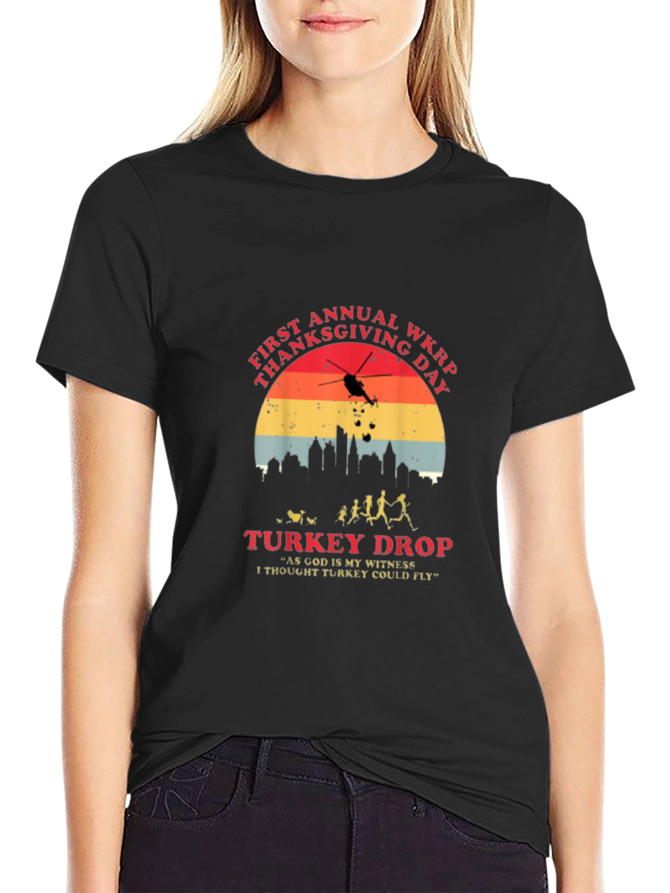 WKRP Thanksgiving Turkey Drop T-Shirt