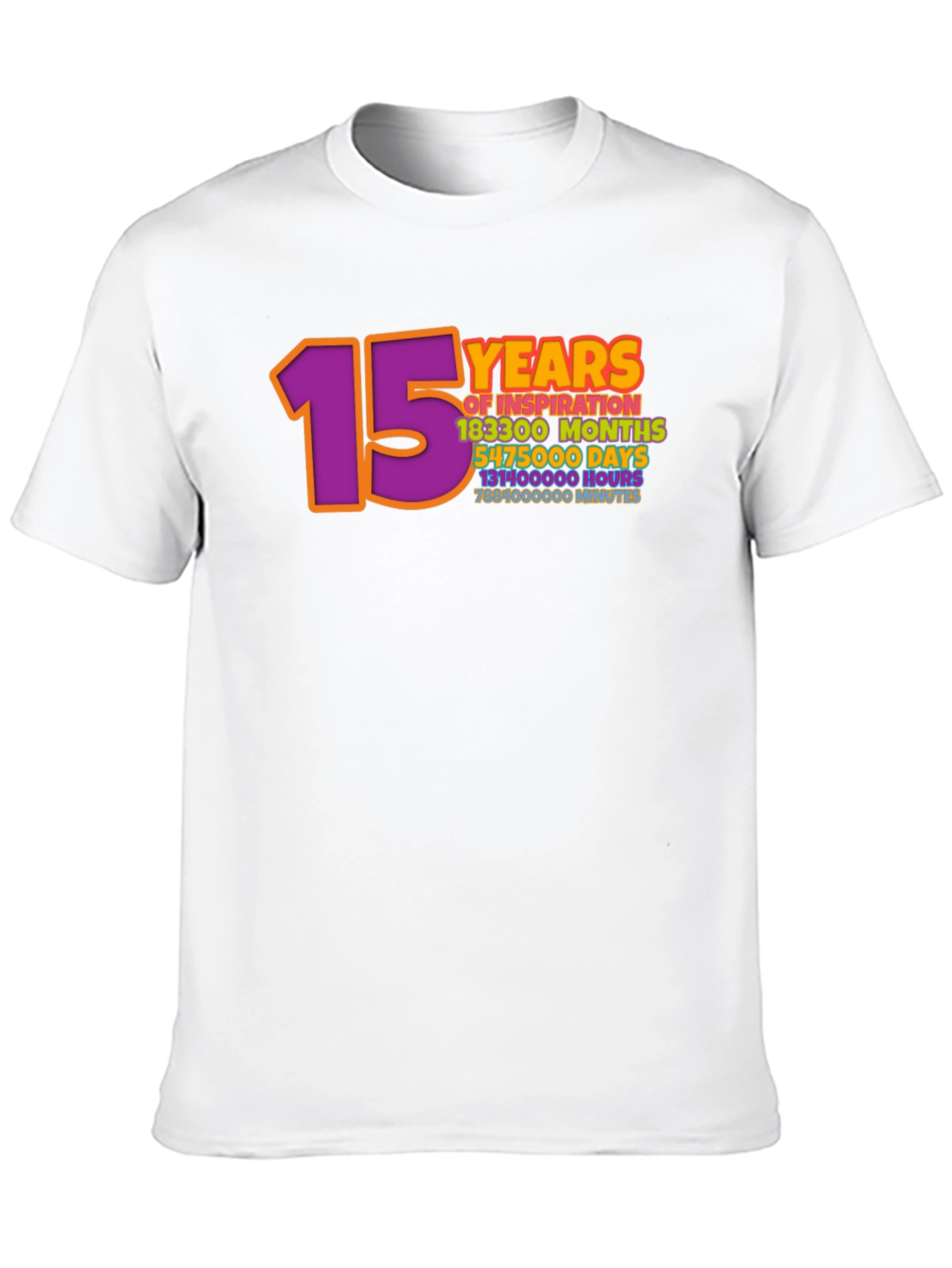 15 Years Inspiration Graphic Tee - Black