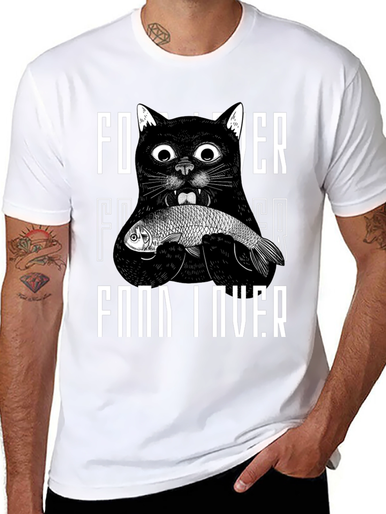 Cat Food Lover Graphic T-Shirt