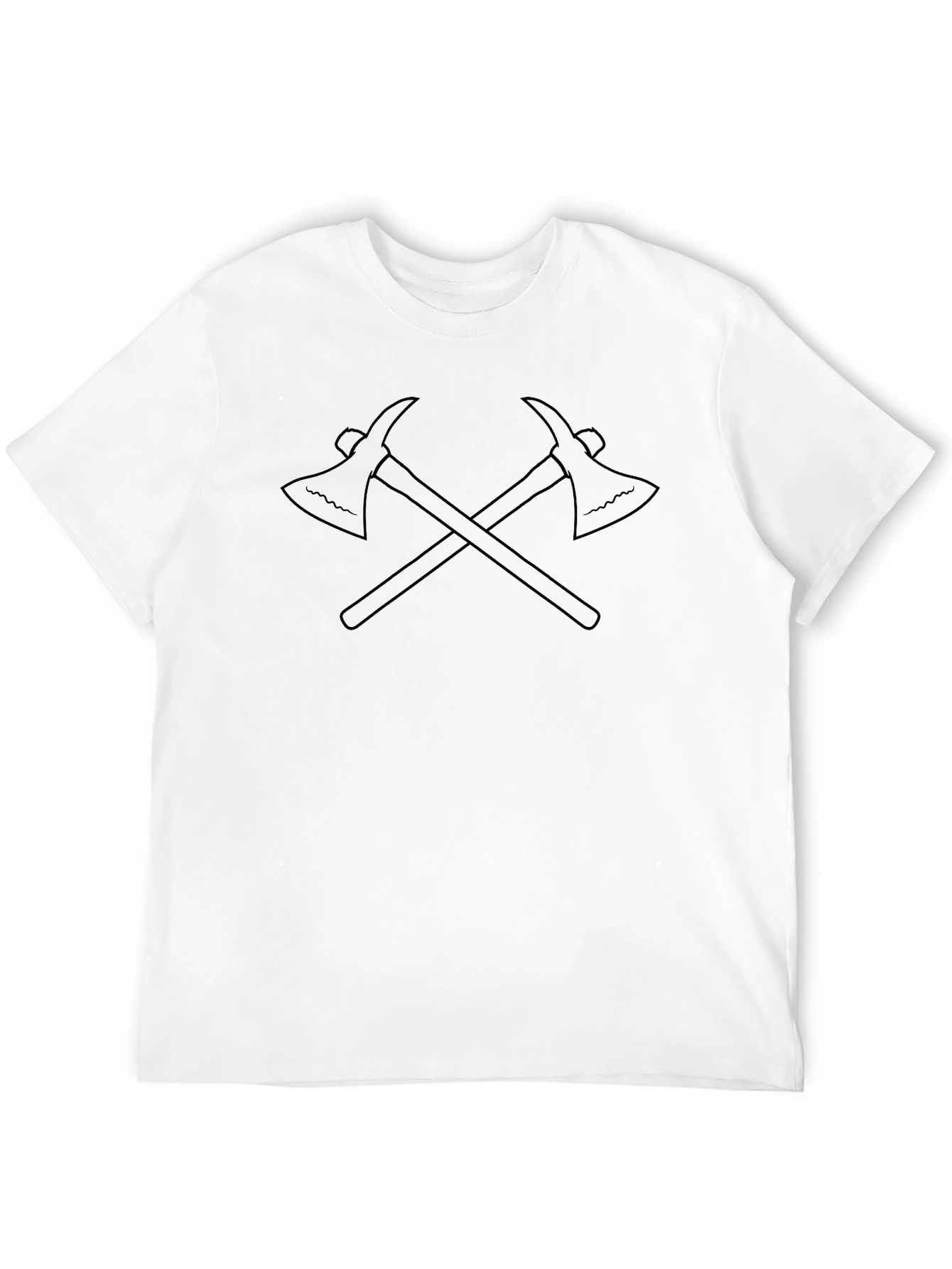 Axes Graphic Tee - Black Crewneck