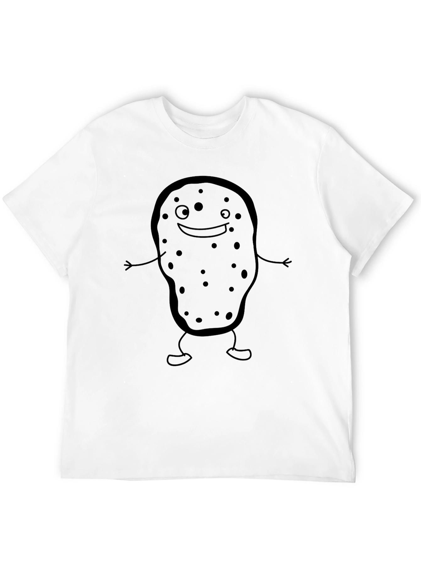 Funny Potato Graphic Tee - Unisex Black T-Shirt