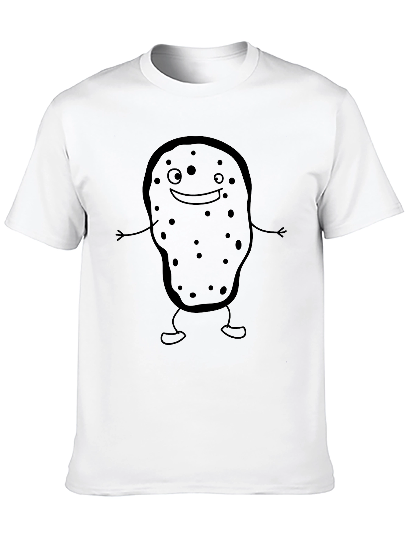 Funny Potato Graphic Tee - Unisex Black T-Shirt